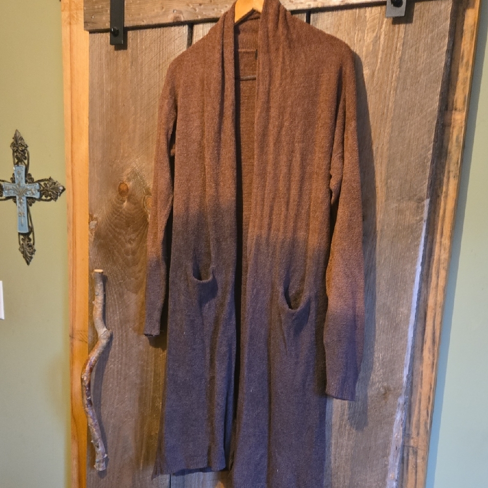 fab'rik Chocolate Brown Open-Front Cape